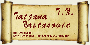 Tatjana Nastasović vizit kartica